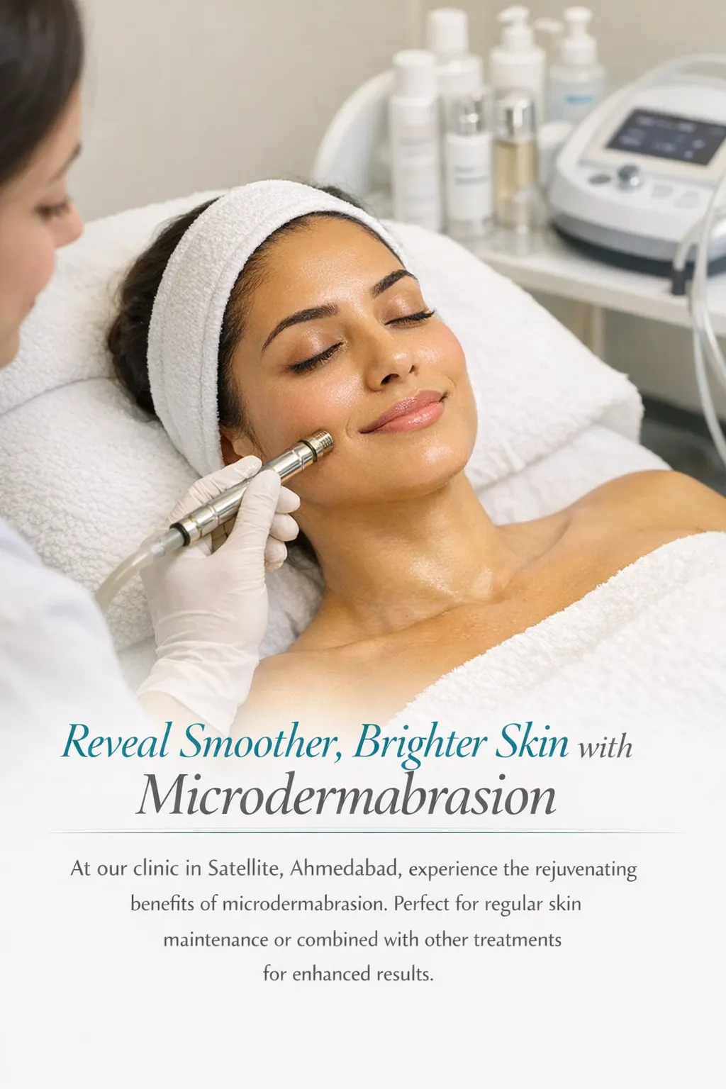 Microdermabrasion skin exfoliation treatment at Lavish Aesthetique Clinic, Satellite, Ahmedabad